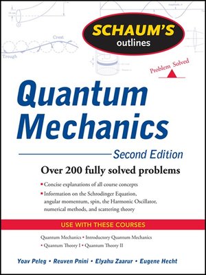 cover image of Schaum's Outline of Quantum Mechanics